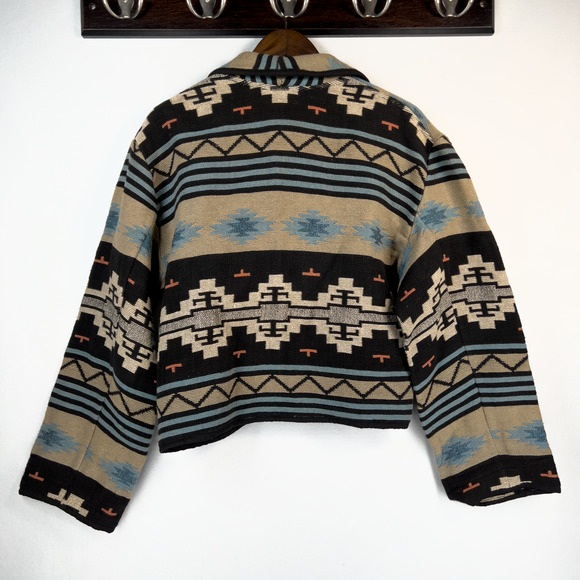 Vintage Flashback Aztec Western Ranch Jacket Cardigan Cowgirl Size Large - Picture 6 of 6